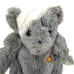 Teddy Mountain Zombie Love Plush Bear‎ Gray Gothic Stuffed Animal 16"